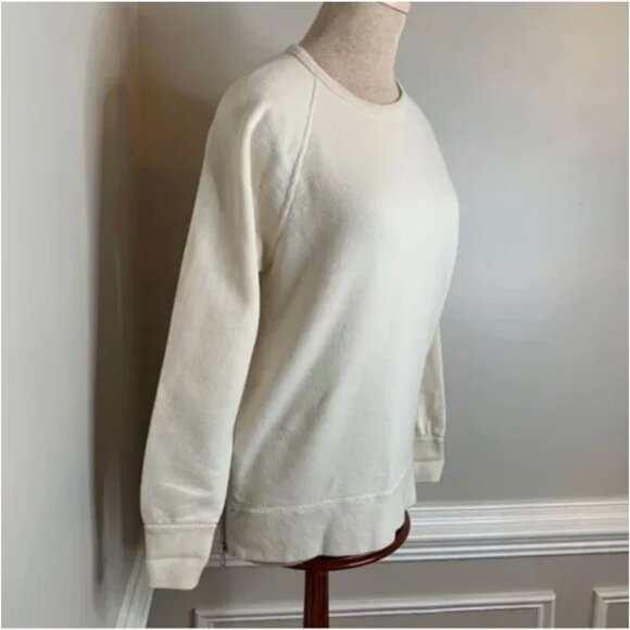 J. Crew Crew Neck Zipper Side Accents Sweatshirt Size XS - Picture 3 of 7